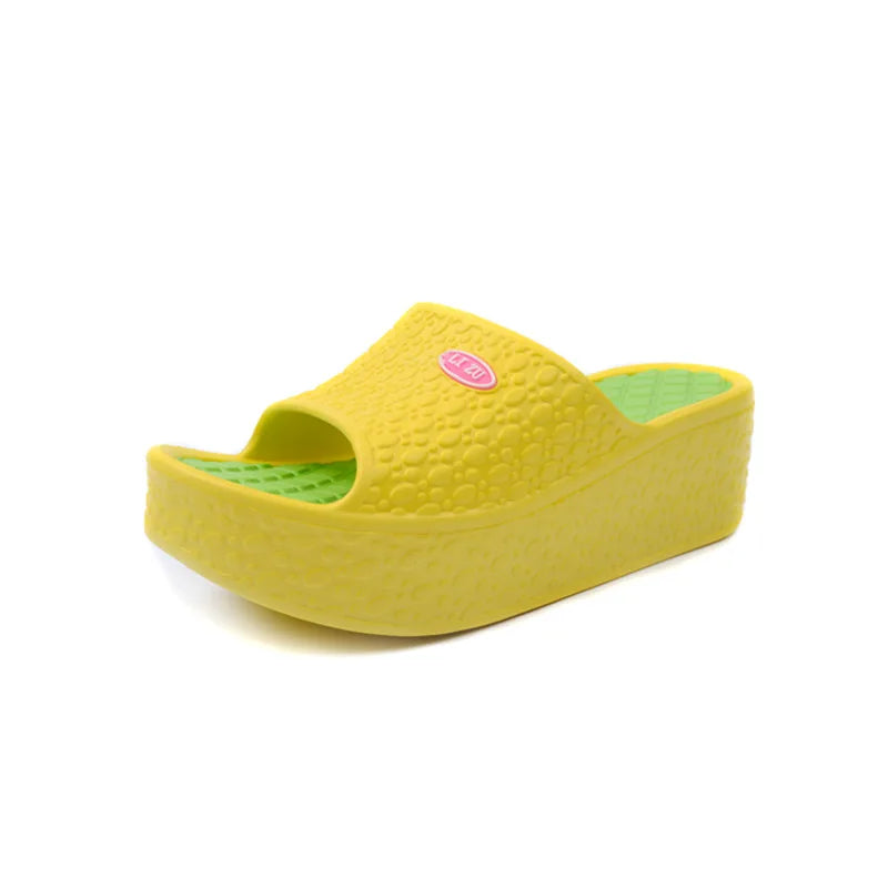 Summer Woman Slippers Thick Bottom Platform Open Toe Females Shoes Solid Non Slip Ladies Sandals Wear-resistant Slides 2022 New