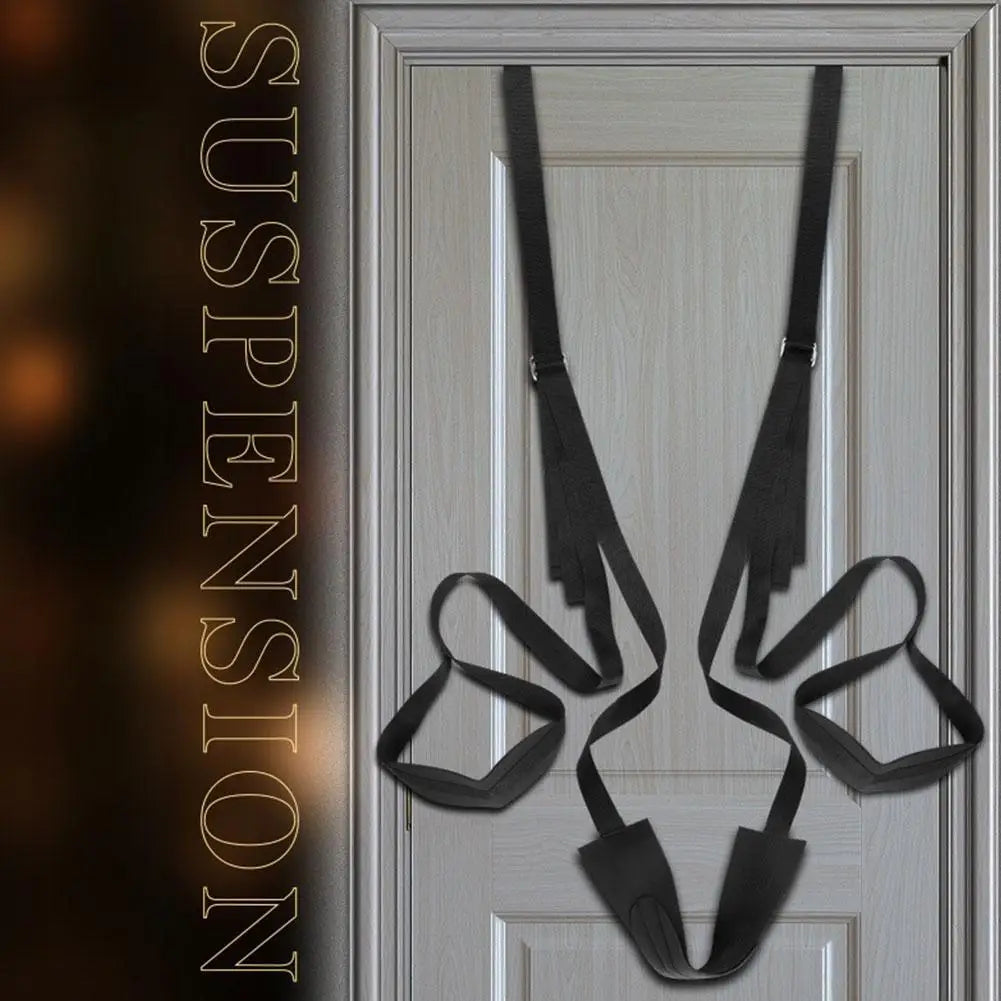 SM Sex Swing with Adjustable Door Anchor and Straps for Hands Feet Restraint Unlock Multiple Positions