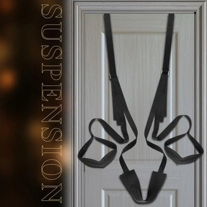 SM Sex Swing with Adjustable Door Anchor and Straps for Hands Feet Restraint Unlock Multiple Positions