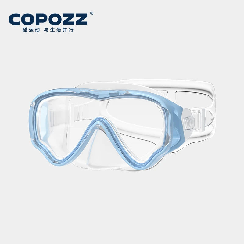 COPOZZ Underwater Scuba Diving Mask and Snorkel Anti-Fog Goggles Glasses Diving Swimming Easy Breath Tube Set for Kids Children