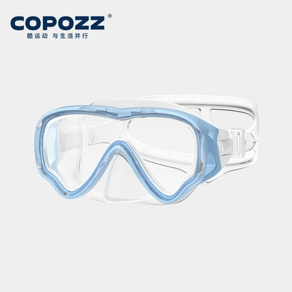 COPOZZ Underwater Scuba Diving Mask and Snorkel Anti-Fog Goggles Glasses Diving Swimming Easy Breath Tube Set for Kids Children