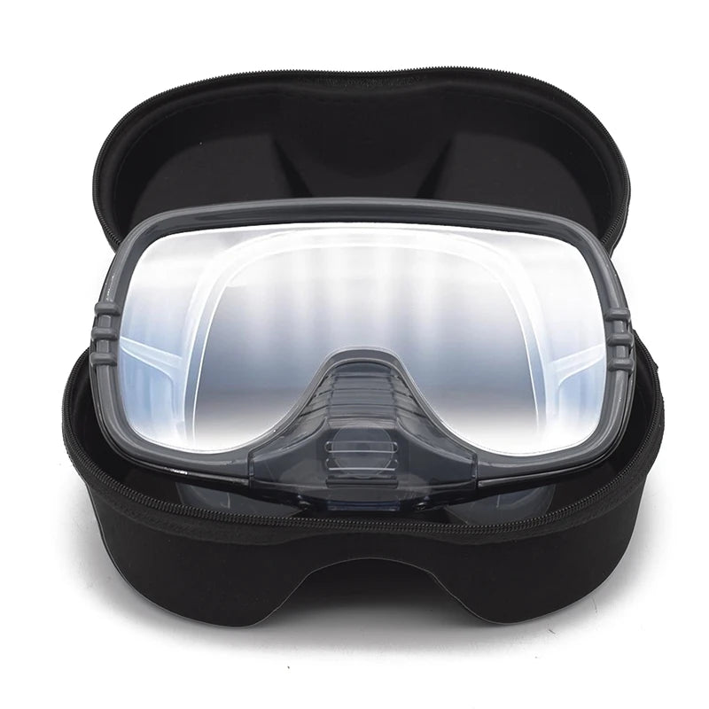 New Large Frame Diving Mask with Drain Valve|HD Tempered Glass Lens & Adjustable Silicone Strap,Swim Goggles,buceo, 수영,스노클링,마스크