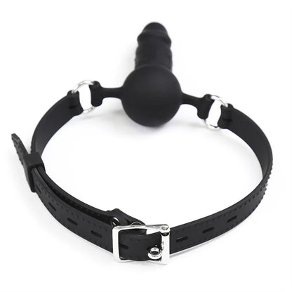 Adult Games Silicone Dildo Mouth Gag Bondage Gear Restraints Strapon Dildo Head Strap Mouth Plug Oral Sex Toys For Couples
