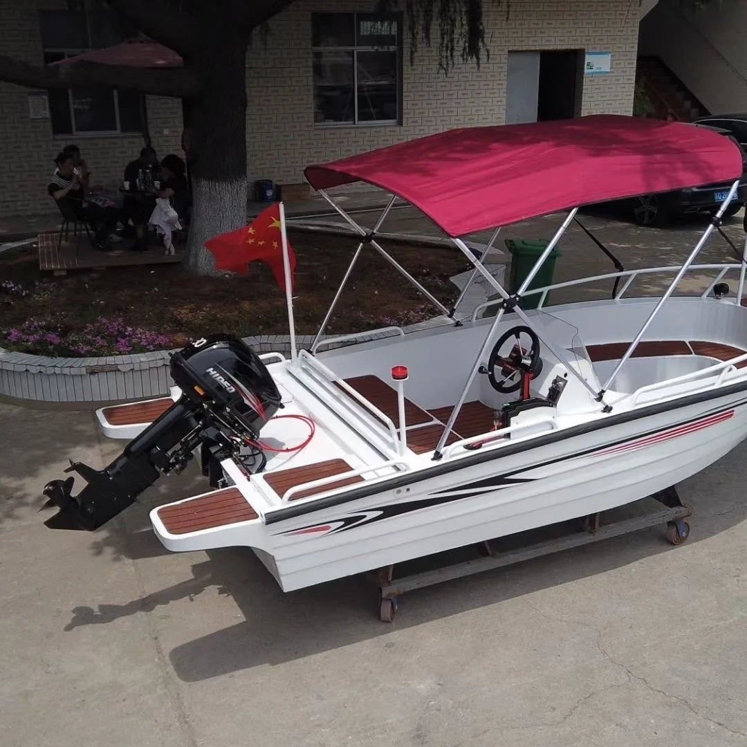 Best Value Aluminum Alloy Speedboat for 6-8 Passengers Comfortable Handrails for Fishing or Sports Yachting