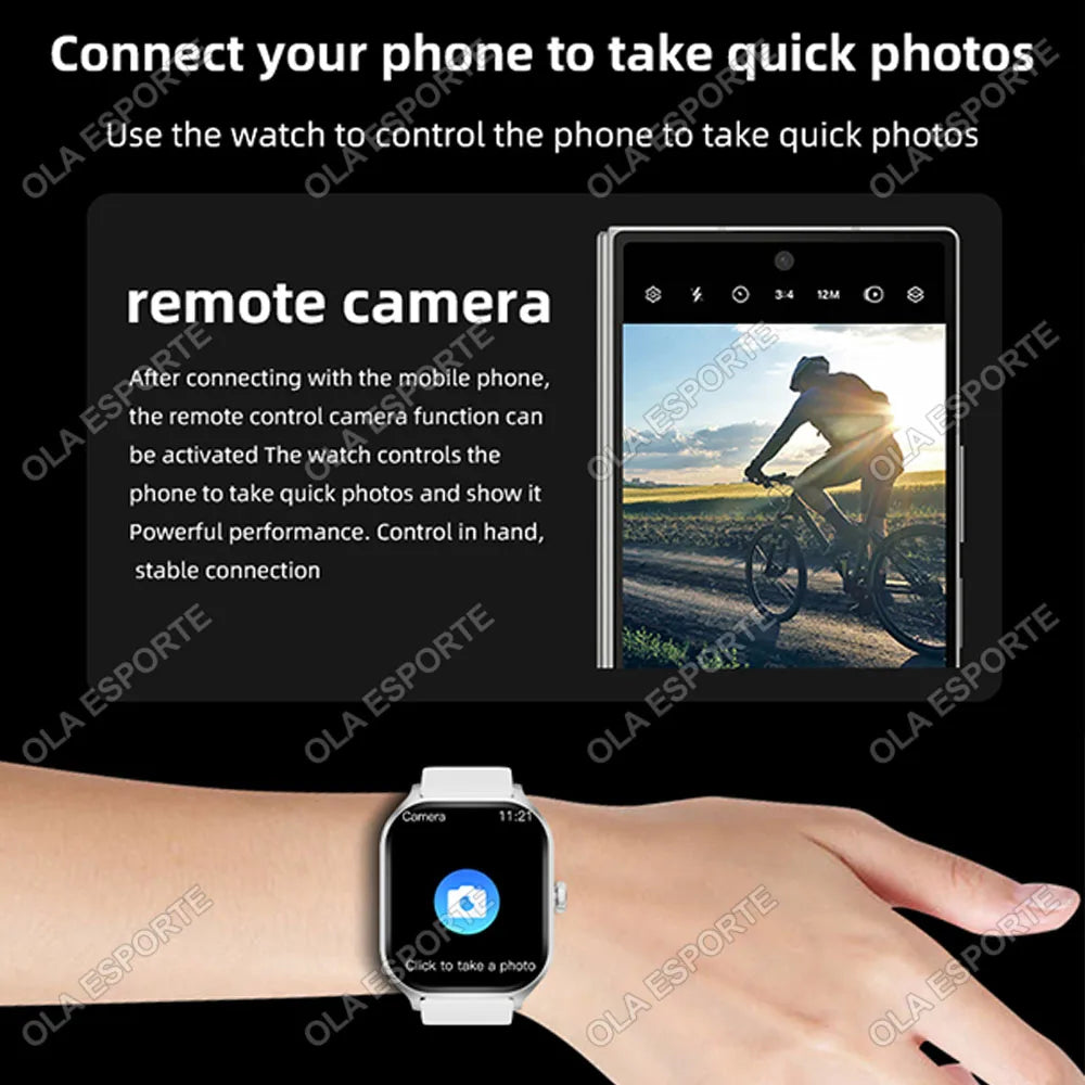Sports Smart Watch Fitness Clock Health Monitor Waterproof Smartwatch Wireless Bluetooth Call Watches Men Women Smartwatch 2025