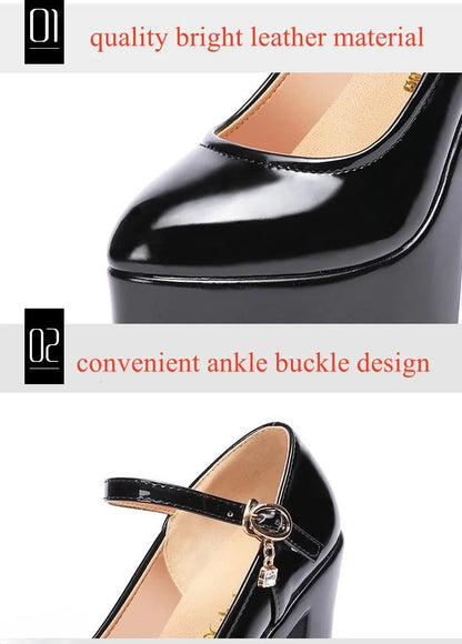 15cm Small Size 32-43 Sexy Extreme Block High Heels Shoes for Dress Model Party Wedding 2025 Shallow Thick Bottom Platform Pumps