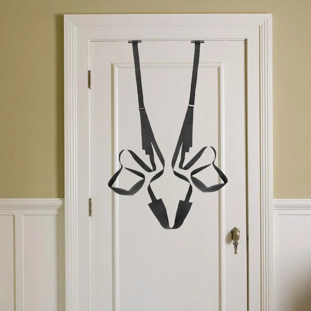 SM Sex Swing with Adjustable Door Anchor and Straps for Hands Feet Restraint Unlock Multiple Positions