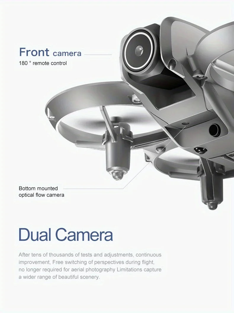 New D16 Drone HD Dual Camera Propeller Safety Design Optical Stream Positioning Three Sides Obstacle Avoidance VS DJI