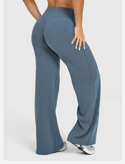 Straight Sports Leggings For Women's Fitness Sportswear Hips Without Embarrassment Yoga Pants Breathable Wide-leg Pants