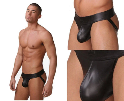 Lingerie for Men Thongs Faux Leather Men's Jockstrap G-Strings Underwear Erotic Panties Sexy Lingerie Hot Male's Underwear