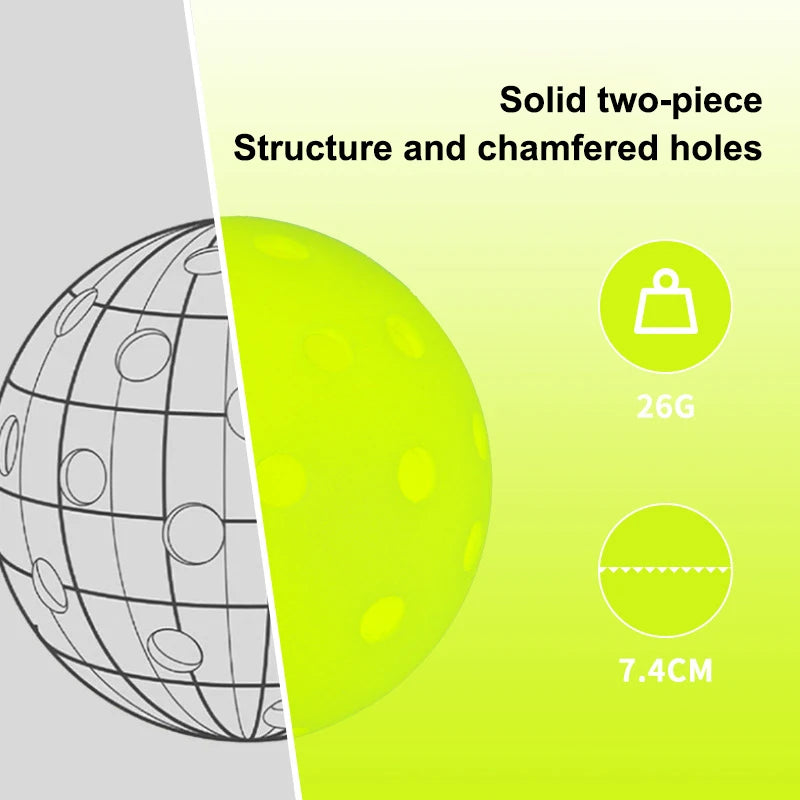 1/3pcs Pickleball Balls Outdoor 48Holes Training Pickleball Accessories 74mm Standard Pickle Balls For Training Competition