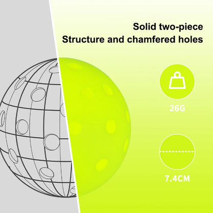 1/3pcs Pickleball Balls Outdoor 48Holes Training Pickleball Accessories 74mm Standard Pickle Balls For Training Competition