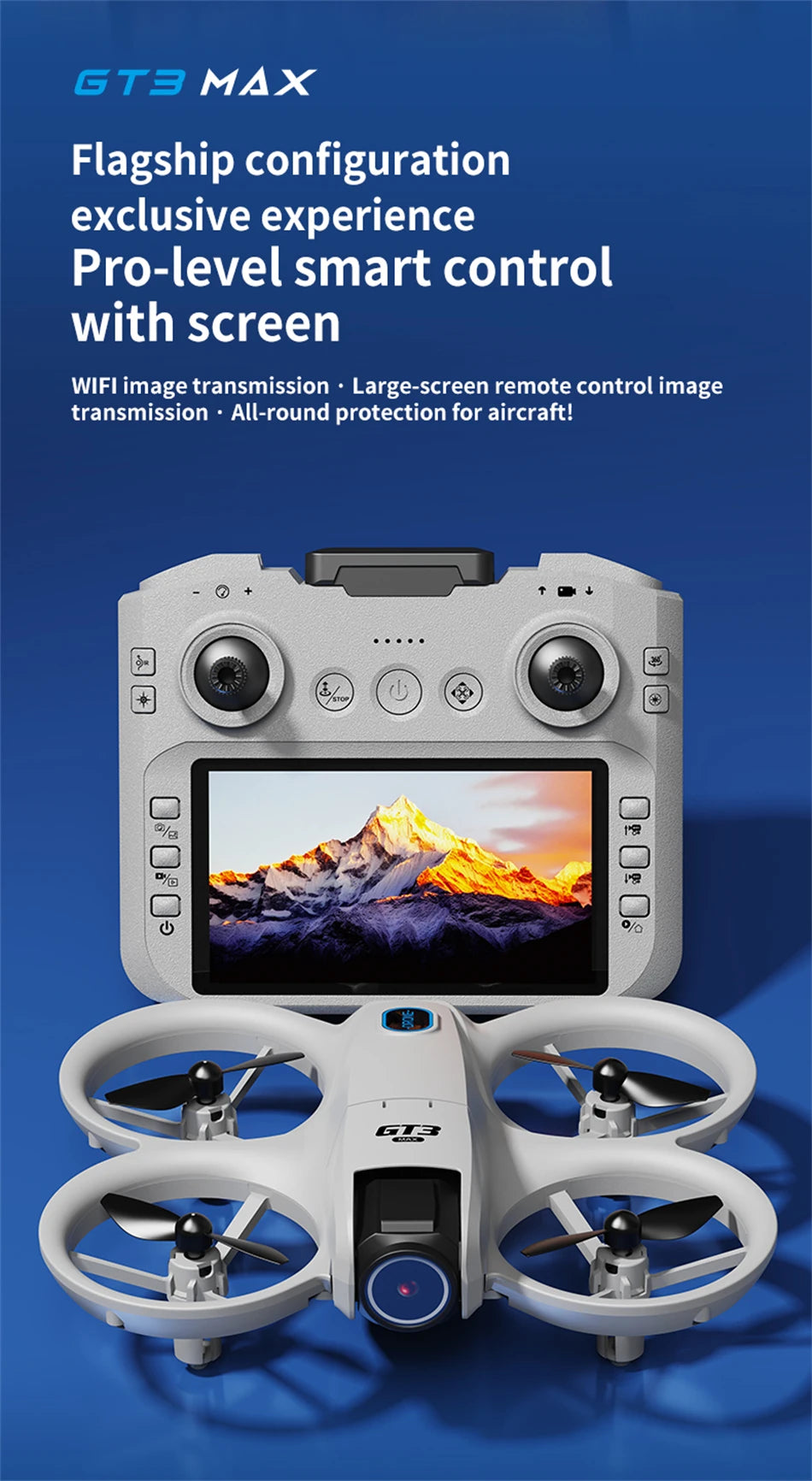 New Drones GT3 GPS 8K Professional HD 360° Dual Cameras 5G WIFI Brushless Motors Obstacle Avoidance FPV Foldable Quadcopter Toys