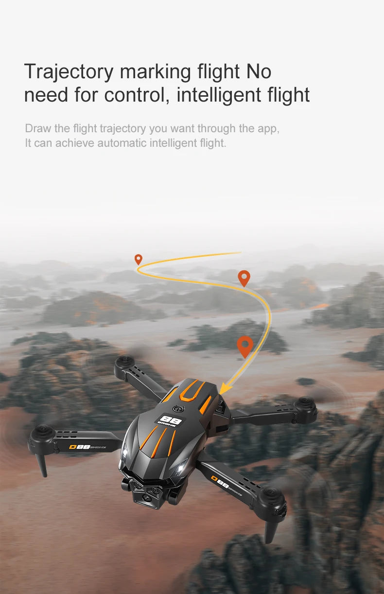 VIVO D88 Drone 8K Aerial HD Dual Camera Photography Intelligent Obstacle Avoidance Brushless Motor 5G WIFI GPS Return VR Drone