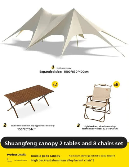 Tent, Large Outdoor Giant Camp, Rain and Sun Protection, Suitable for Outdoor Camping