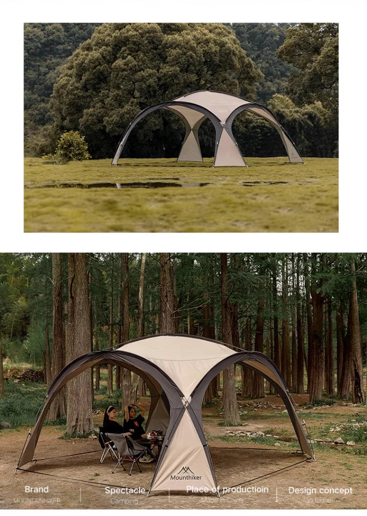MOUNTAINHIKER Outdoor With Windows Tent 8-10Person Camping Dome Tents Light Luxury Round Big Canopy Large Awning Pergola Tent