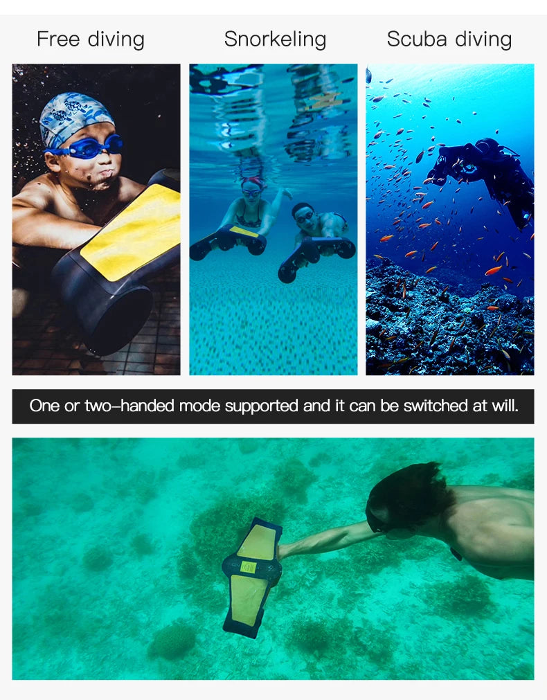 60Mins High Speed Electric Under Water Motor Scooter 500W Electric Underwater Thruster Sea Scooter for Diving Snorkeling