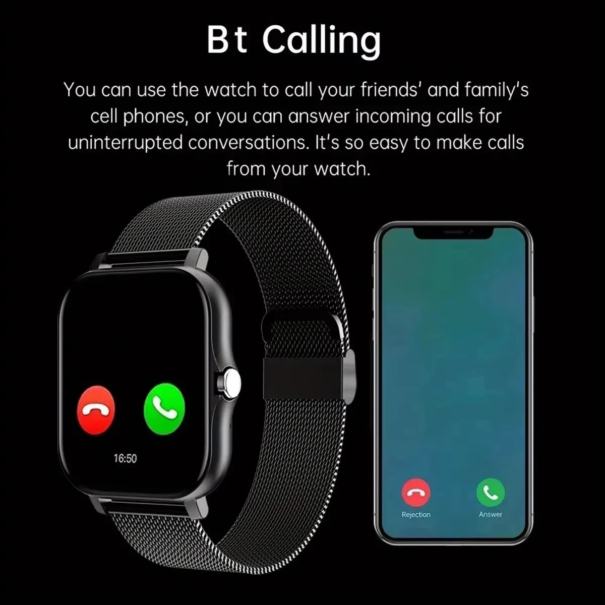 LAXASFIT 2026 New Smart Watch Bluetooth Talk Full Touch Screen Heart Rate Monitor Sports Fitness Smart Watch Men Women Gift