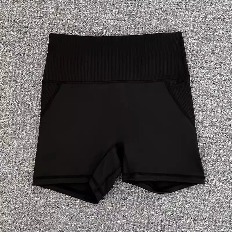 High-Waist Yoga Pants Women's Fitness Running Shorts Breathable Quick-Dry Elastic Spring Summer Training Three minutes of pants