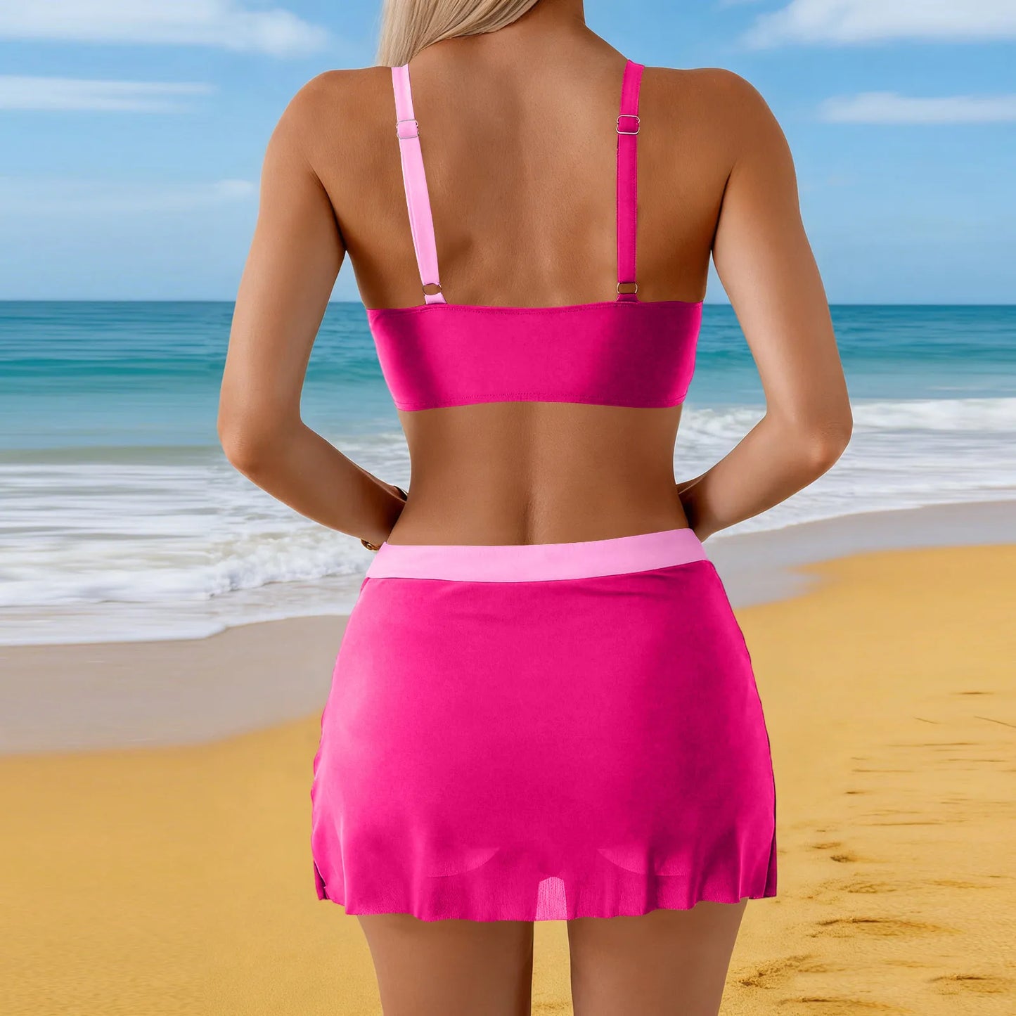 Women Swimsuit Shorts Flowy Two Piece Swimsuits Bathing Swimwear Outdoor Beach Party Bikini Shorts Set Women'S Lingerie Set