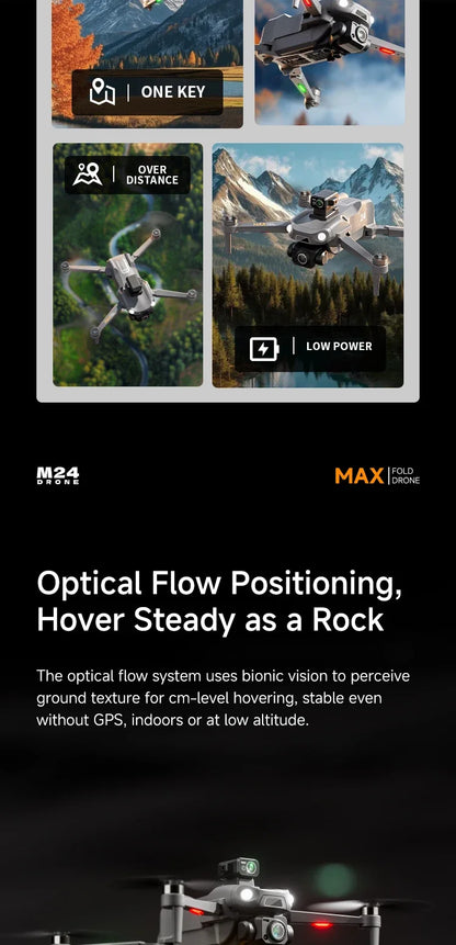 Aerial Drone 4.5-inch Large Screen M24 GPS Positioning Payload Delivery Touchscreen Control 360° Intelligent Obstacle Avoidance