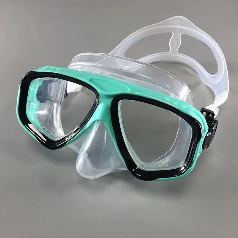 QYQ Professional Snorkeling Scuba Diving Mask Diving Goggles Silicone Panoramic Dive Mask For Adult Swimming Goggles Snorkeling