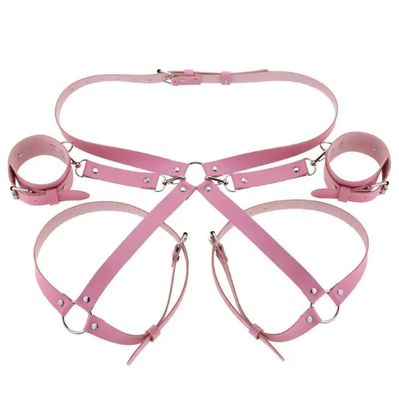 Sex Restraints Bondage Toys PU Leather Adjustable Waist Strap Adult Games Sex Toys For Men Women Sex Bondage Toys