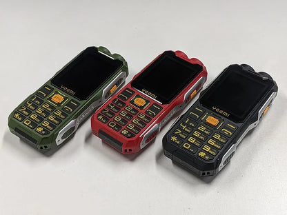YEEMI Q8 GSM 2G Rugged Phone Big Battery Dual Flashlight 2.4inches HD Screen Dual SIM Mobile Phone Large Button Cellphone
