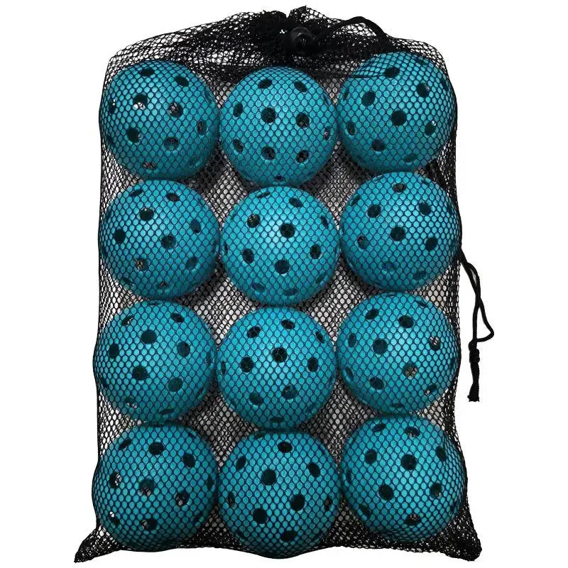 12pcs Pickleball 74MM 40 Holes Outdoor Durable Pickleballs 26g per Ball for Competition Pack of Outdoor Pickleballs