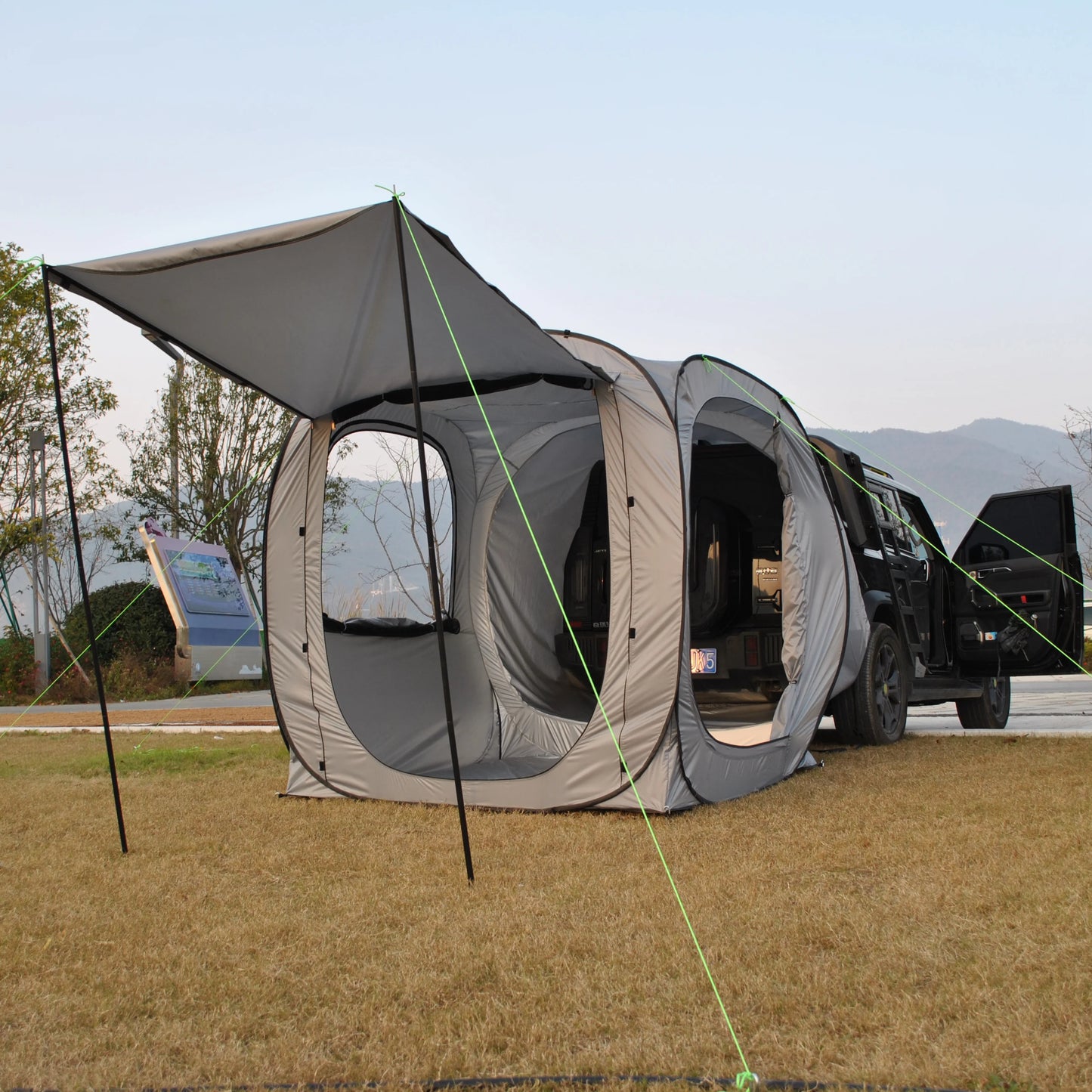 Car Tent trailer Tent, Car Tailgate Tent,Pop Up Car Rear Tent, SUV Tents Car Tents for Campers Multipurpose Truck Tent