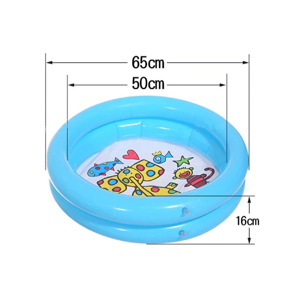65/60CM Summer Baby Inflatable Swimming Pool Portable Kids Outdoors Sport Play Toys Round Basin Bathtub Garden Paddling for 0-3Y