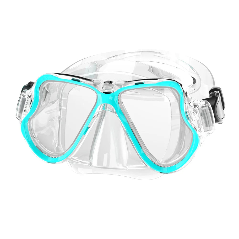 Diving Mask Swimming Snorkel Mask Wide View Tempered Glass Adult Waterproof Anti-Leak Anti-Fog Dive Scuba Swim Snorkeling Goggle