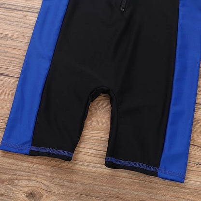 Wetsuits Kids Boys Girls Swimwear Swimsuits Short Sleeves Bodysuit Zippered Shorty Unitard Children's Bathing Suit Wetsuit