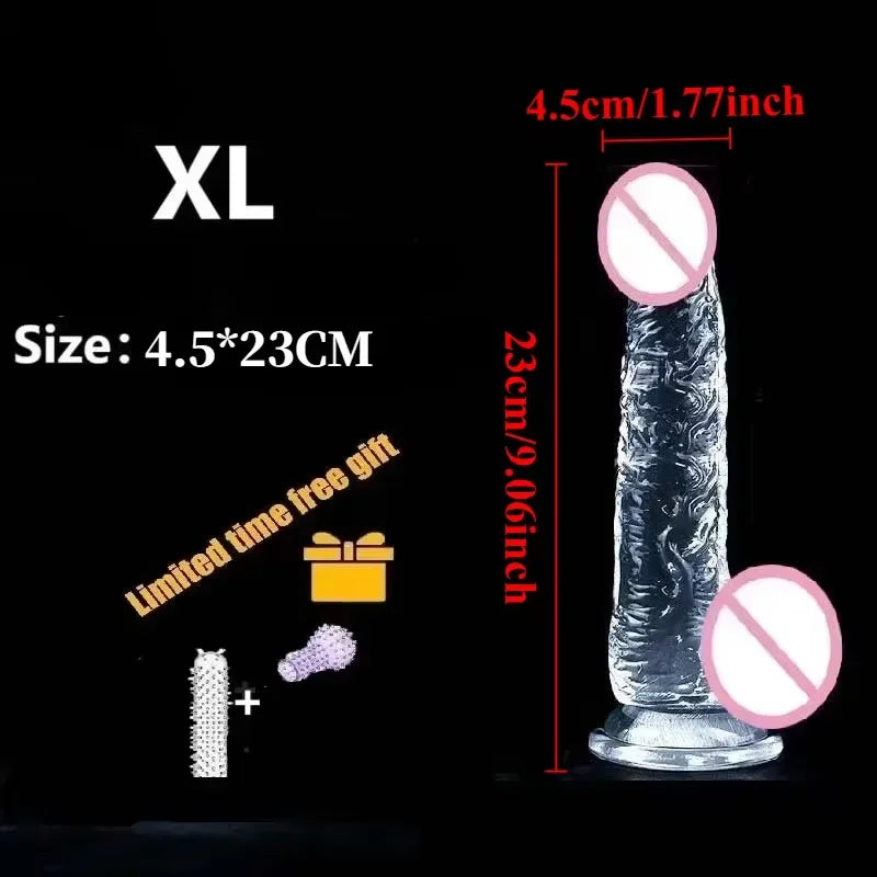 Sex Toys for Women Realistic Big Jelly Dildo Strong Suction Cup Anal Masturbation Realistic Dick Penis G Spot Dick Adult Sex Toy