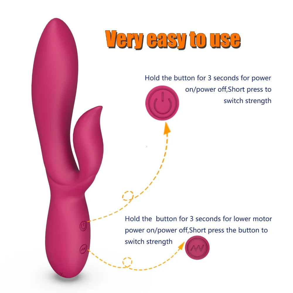 Adult female massager Dual-motor vibrator Adult toy Anal plug masturbator Adult product, suitable for women aged 18 and over