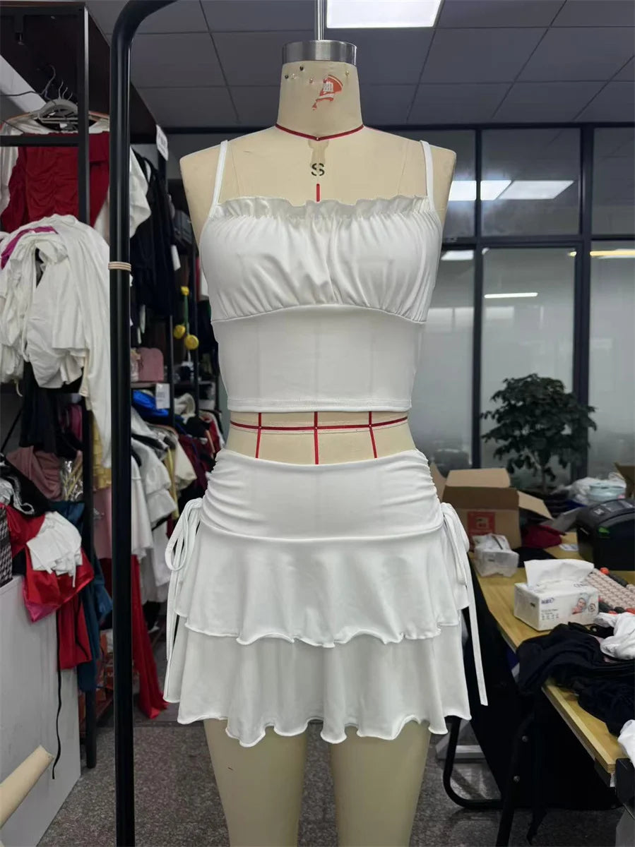 Women's High Waisted Solid Color Mini Skirt Summer Fashion Outdoor Versatile Slim Fit Elastic Waist Short Skirt Streetwear 2026