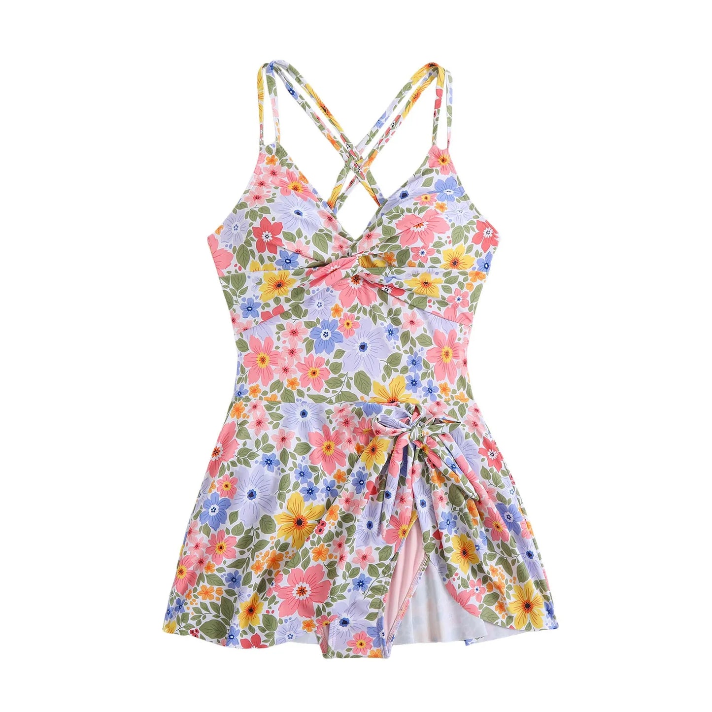 Women’S Swimdress Swimsuits Bathing Suit Floral Skirted Swim Dresses