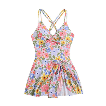 Women’S Swimdress Swimsuits Bathing Suit Floral Skirted Swim Dresses