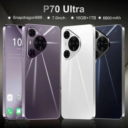 New 2025 HOT P70 Ultra 7.0inch HD Facial Recognition Function Global Edition Original Smart Dual Card 6800Mah Battery