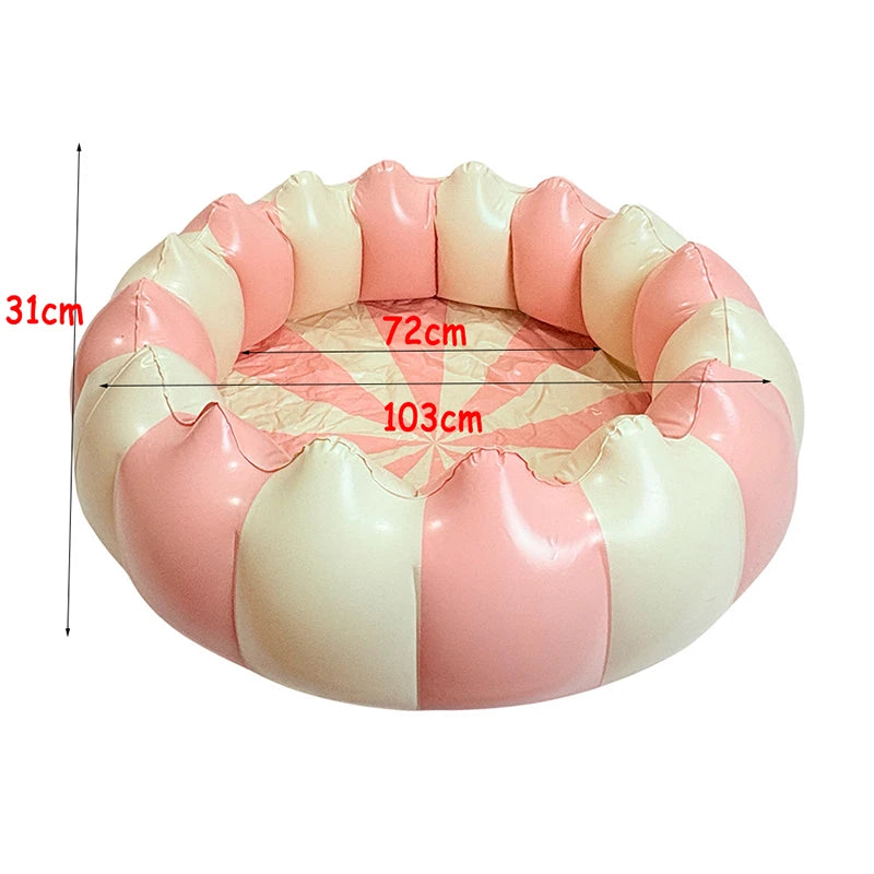 Baby PVC Inflatable Swimming Pool Portable Toy Toddler Blow Up Round Padding Pool Kid Fun Outdoor Play Sand/Water Fishing Toys