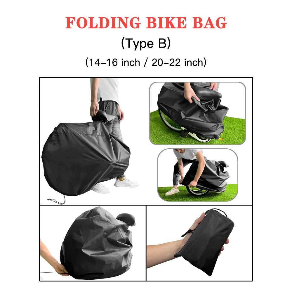 Folding Bike Travel Bag Bicycle Portable Transport Carrying Case for 14-16 inch / 20-22 inch / 21-26 inch Bycicle Accessories