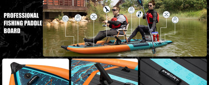 Myboat Pontoon Fishing Boat SUB  Waterproof Inflatable Paddle Board 335x120x15cm Aquatic Fishing With Accessories SUP
