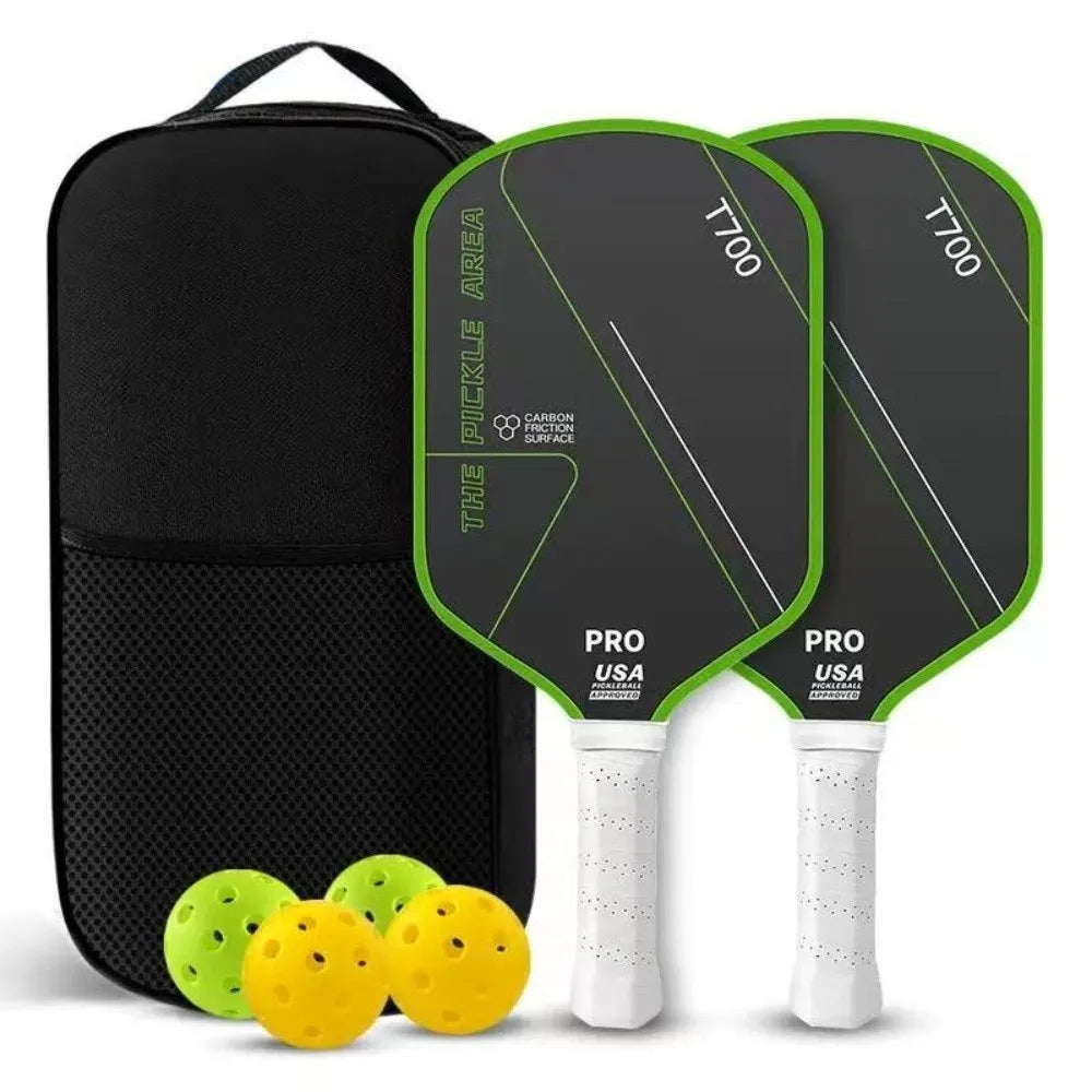 Fashion T700 Pickleball Paddle Carbon Fiber 16MM Pickleball Rackets Set Lightweight USAPA Approved Professional Game Supplies