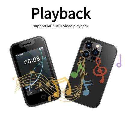 Mini Smart Wearable Mobile Phone 2.4" Touch Screen Support Dual SIM Bluetooth Call Music SMS Voice Changer Camera Vibration