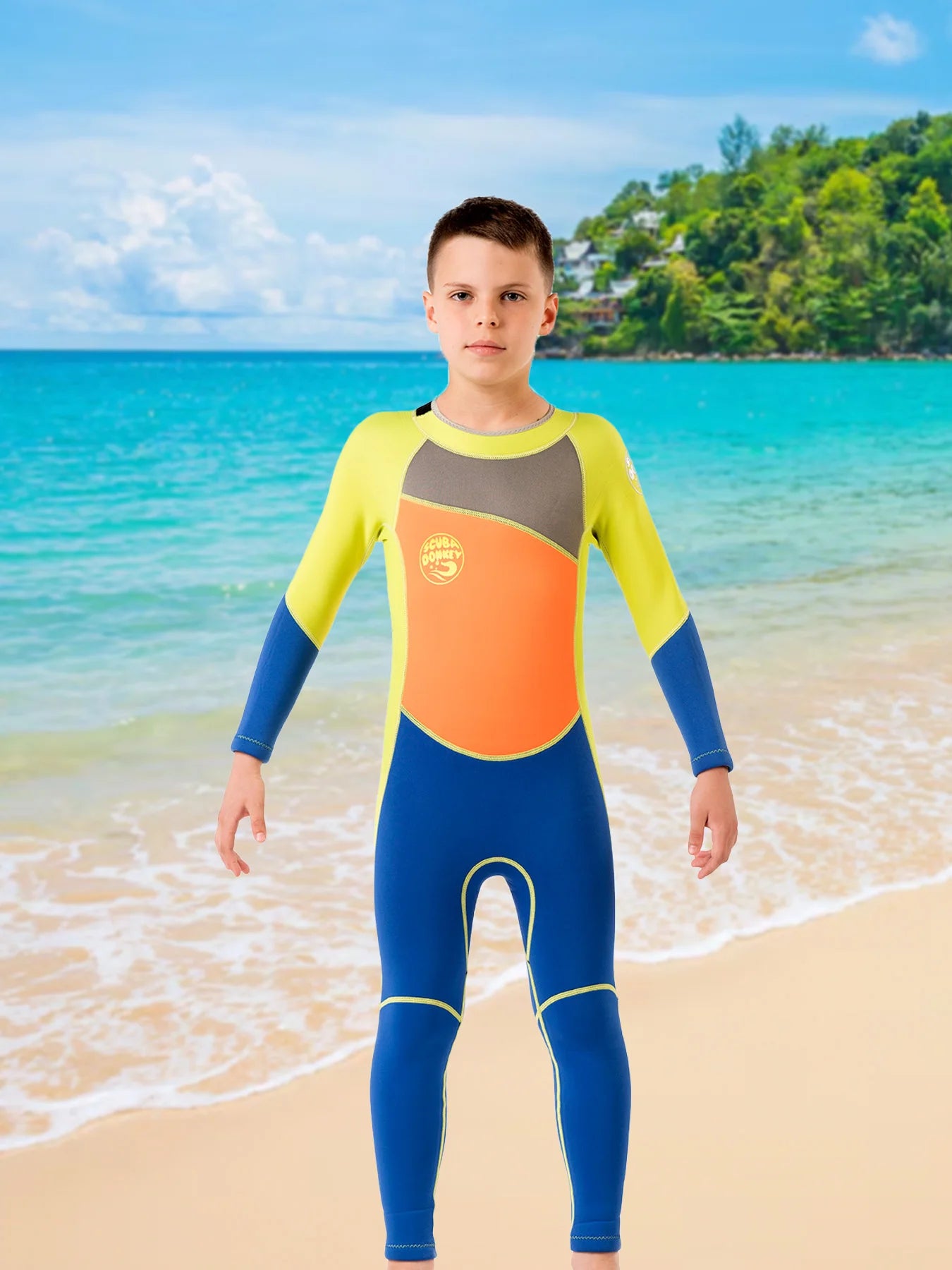 Kids Wetsuit for Boys Girls Toddler  2.5MM Neoprene Long Sleeve Wet Suits for Swimming