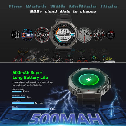 Original T-Rex 3 Military Smart Watch Bulit-in GPS Compass Altimeter Barometric 5ATM Waterproof AMOLED Bluetooth Call Smartwatch