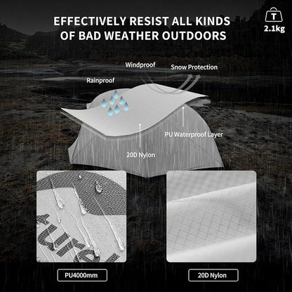 Naturehike Camping Tent Star River 2 Person Dome Tent Double Layer Ultralight Backpacking Tent Waterproof Outdoor Travel Tent