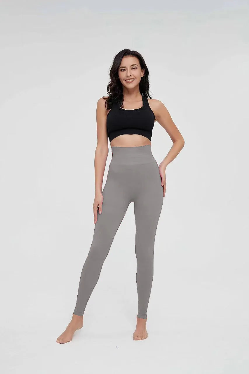 High Waist Sports Leggings Women Solid Color Seamless Pants High Quality Gym Workout Running Fitness Leggings Butt Lift Pants