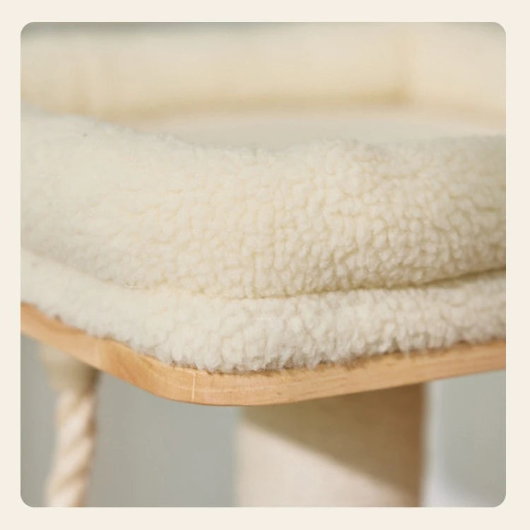 Indoor Cat House with Scratcher, Trees, Towers for Large Cats, Tall Toy, Multiple Hamocks, Park Scrapers Tool, Silicone Carrier