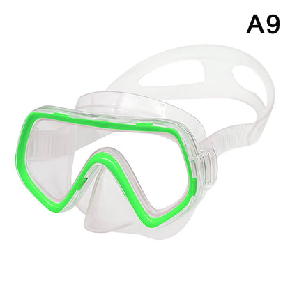 Diving Mask Waterproof Swimming Goggles Panoramic HD For Adult Youth Silicone Skirt Anti-Fog With Nose Cover Swimming Equipment